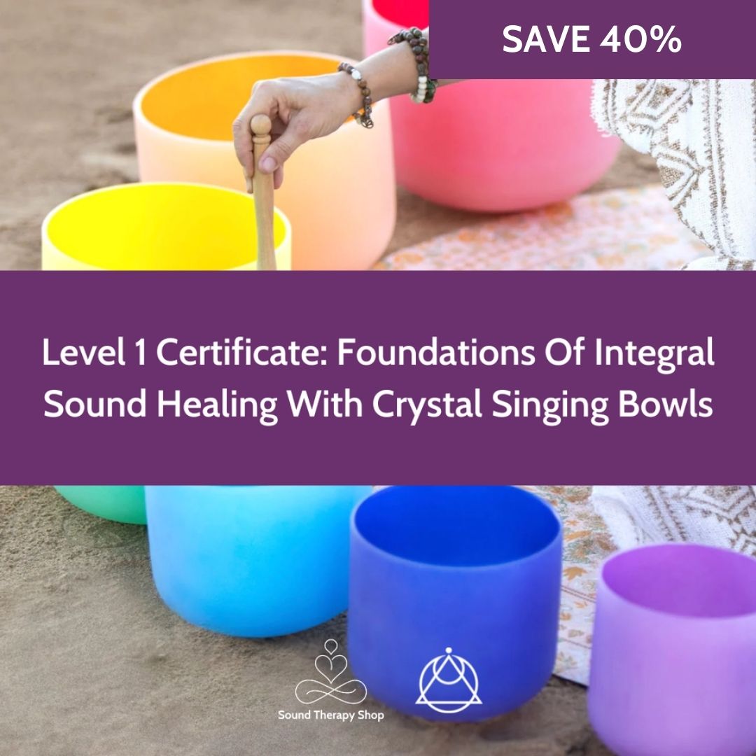 Online Certified Level 1 Course with Crystal Singing Bowls Bundle