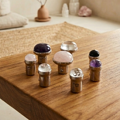 Crystal Feet for Tuning Forks