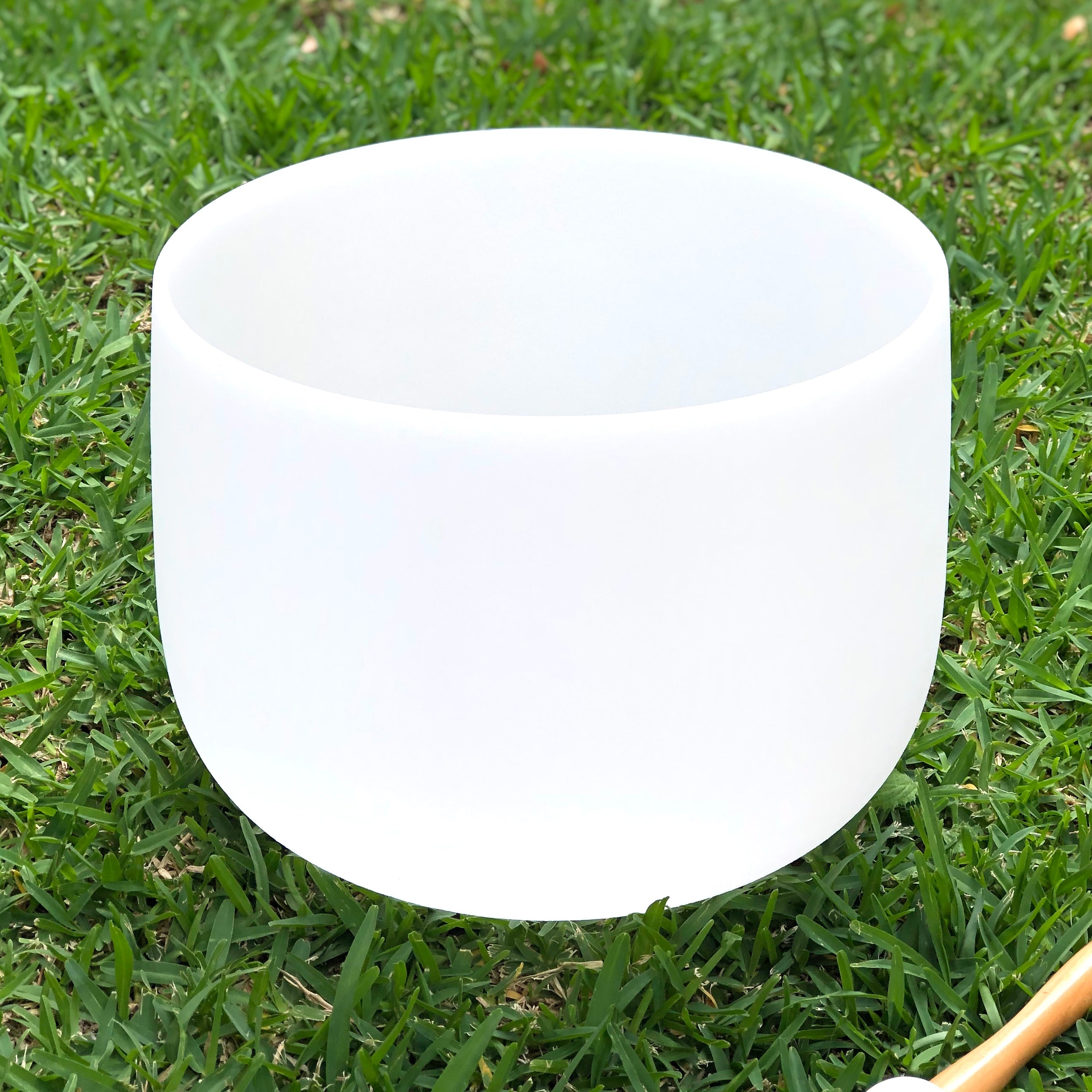 Base/Root Chakra 12" White Crystal Singing Bowl