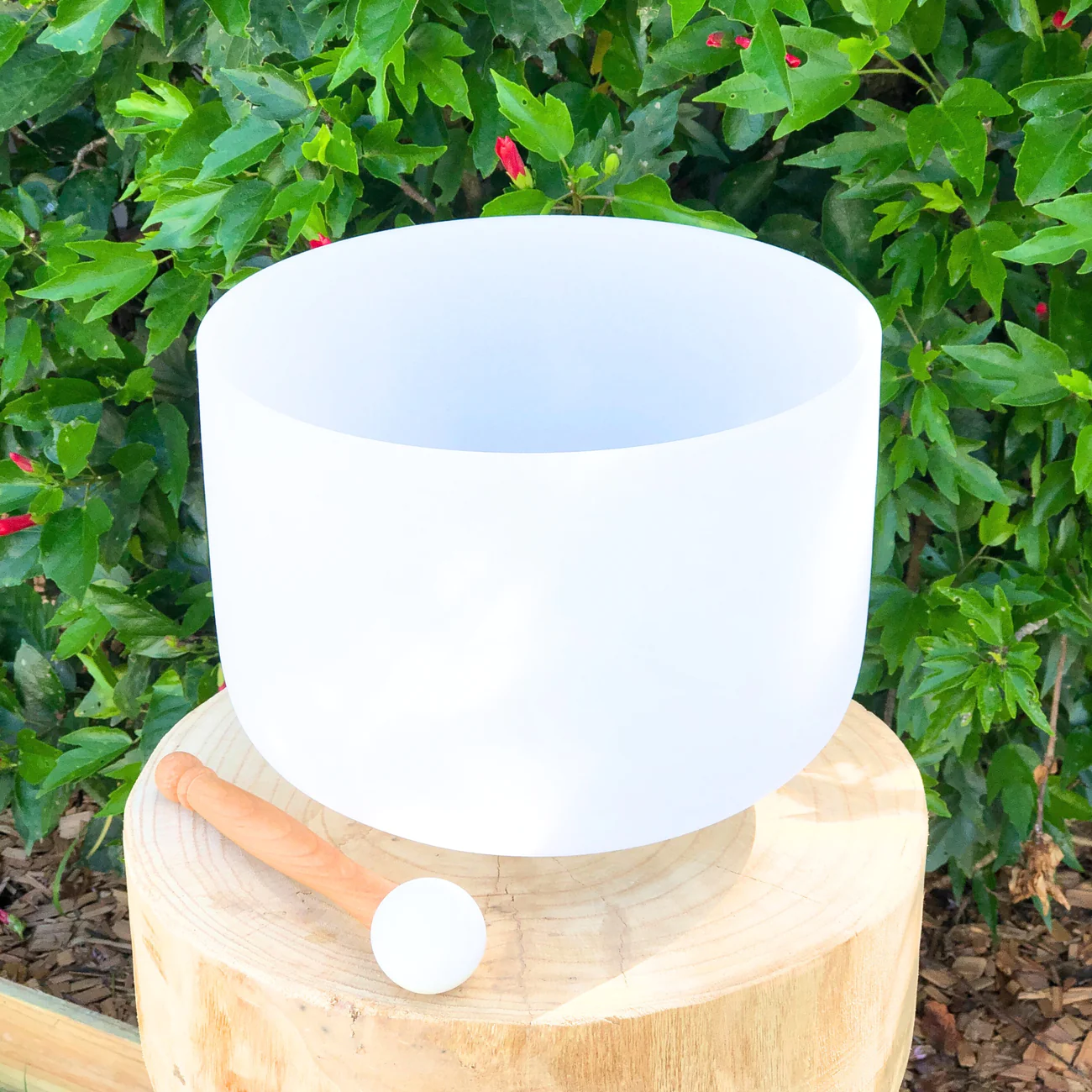 Solar Plexus Chakra 10" White Crystal Singing Bowl