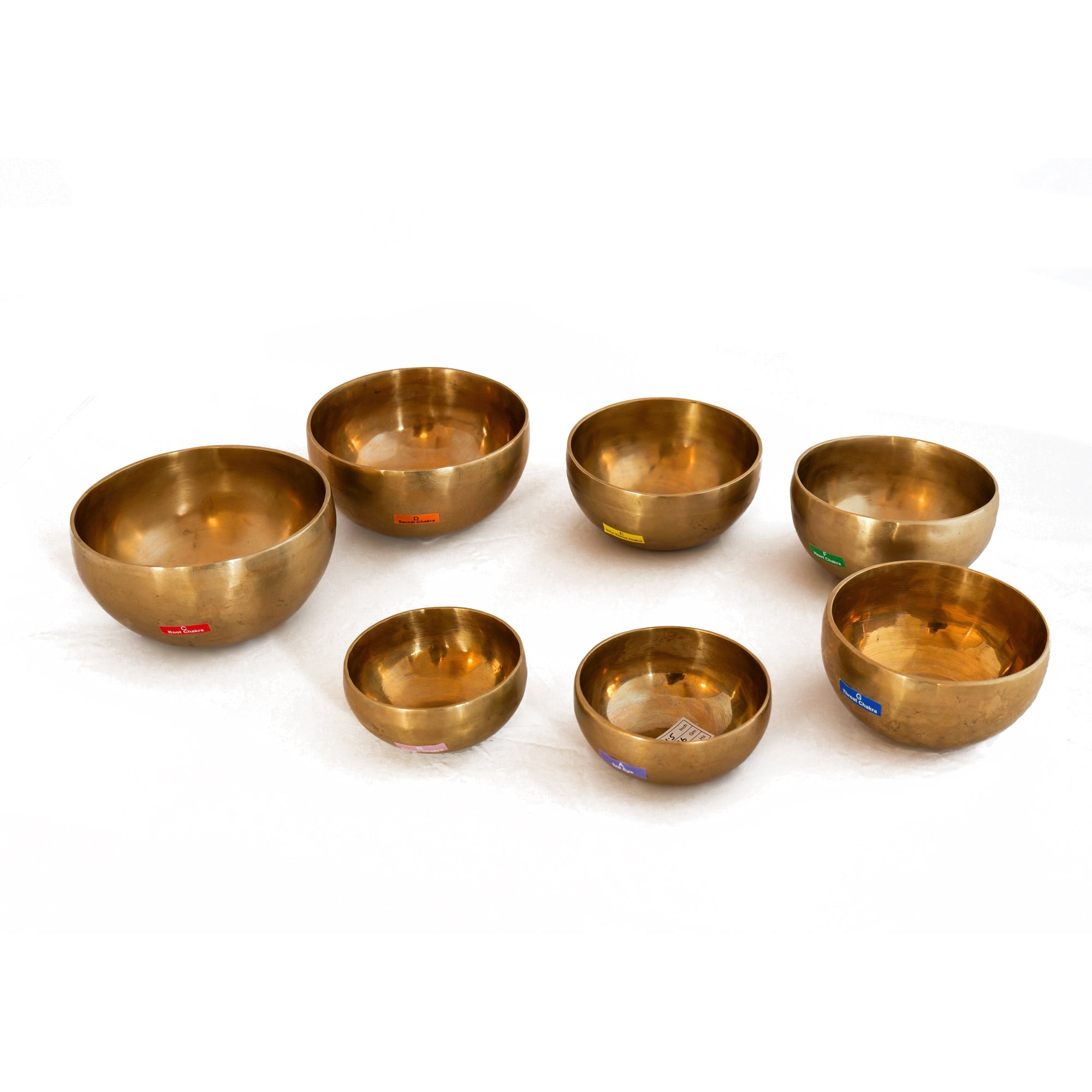Chakra set of Tibetan Bowls (4th Octave)