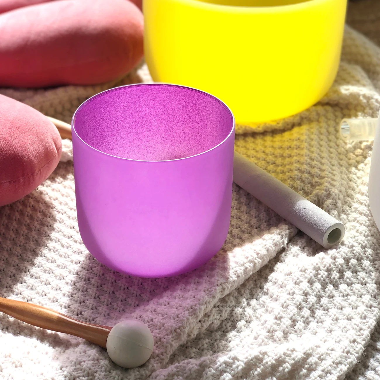 Crown Chakra 6" Coloured Crystal Singing Bowl