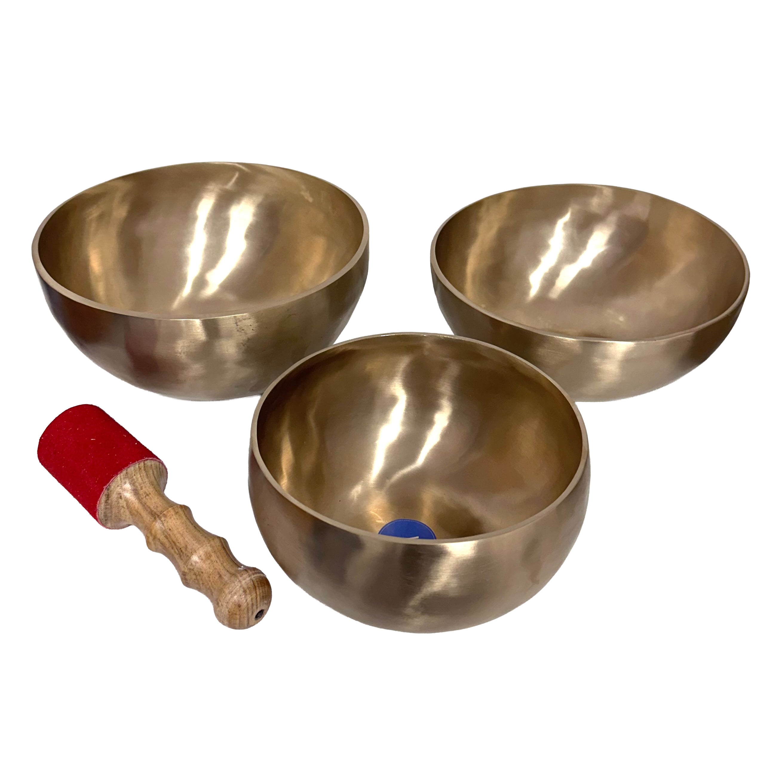 3rd Octave Burnished Tibetan Singing Bowls (Set Of 3 Medium Bowls)