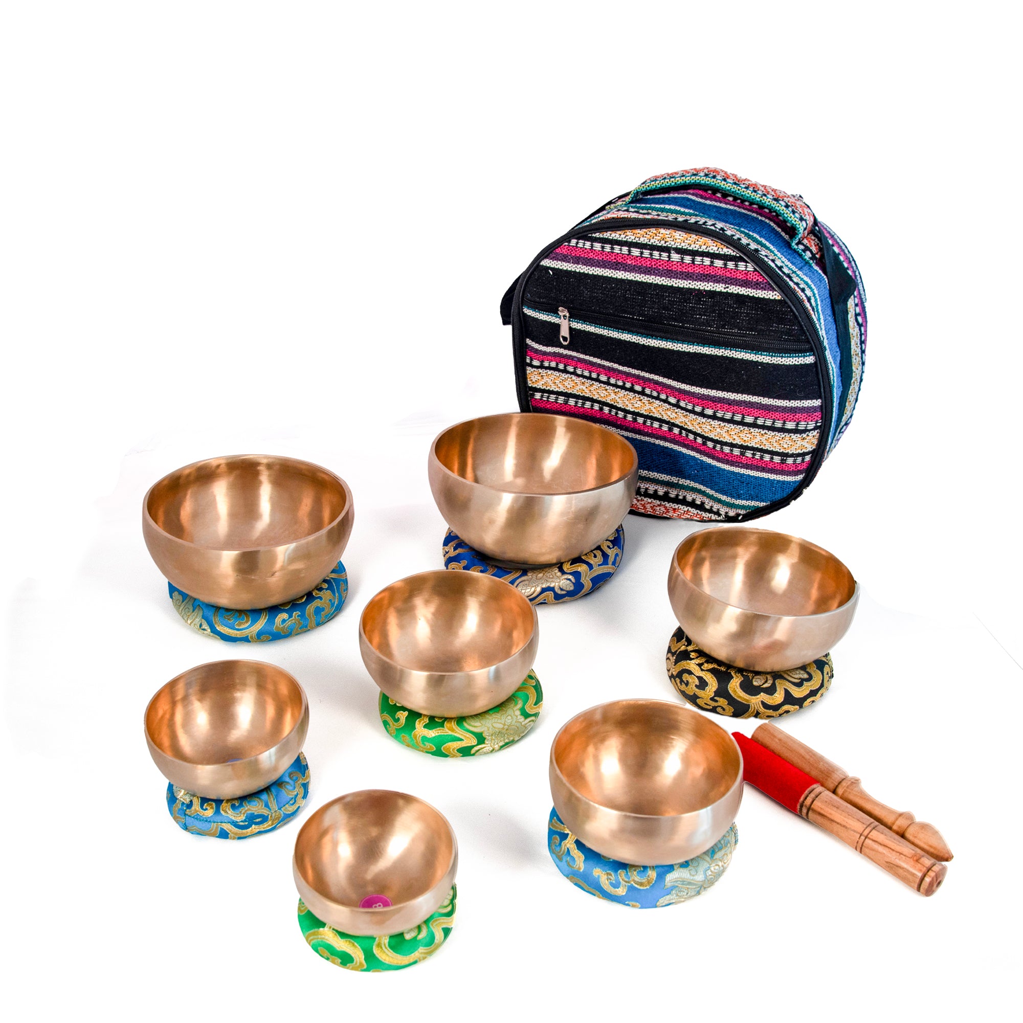 Chakra Set Of Tibetan Bowls (4th Octave)