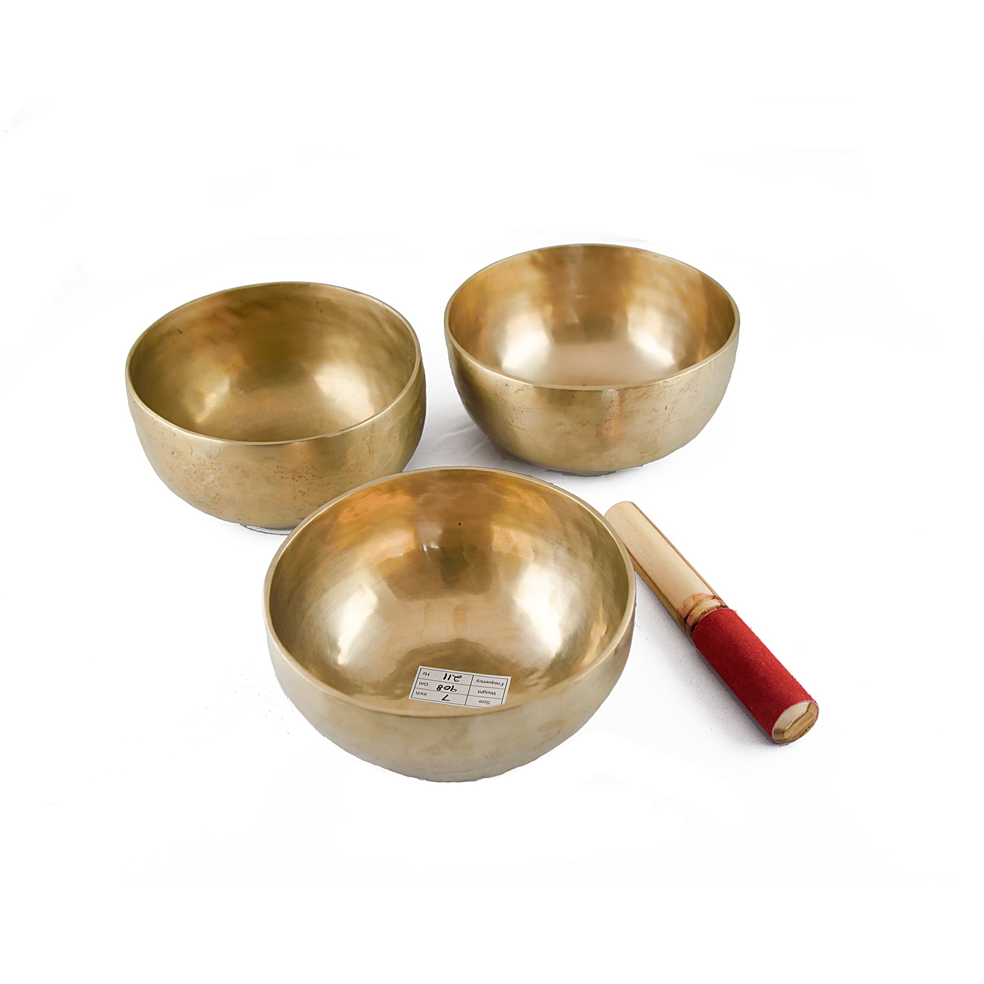Tibetan Singing Bowls Set Of 3 (Medium Bowls- 3rd-4th Octave)