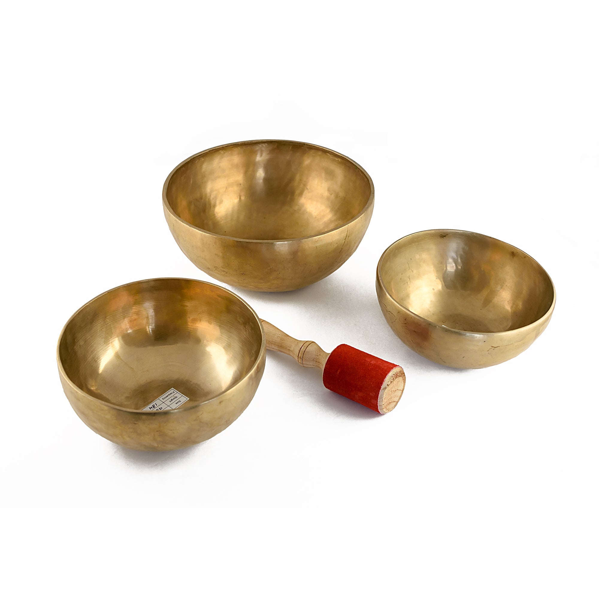 Tibetan Singing Bowls Set Of 3 (2 Medium &amp; 1 Large Bowl)